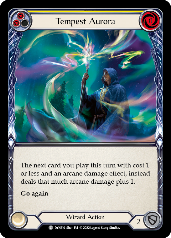 Tempest Aurora (Yellow) [Dynasty] Rainbow Foil