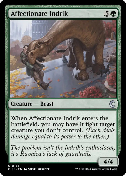 Affectionate Indrik [Ravnica: Clue Edition] - MTG Single