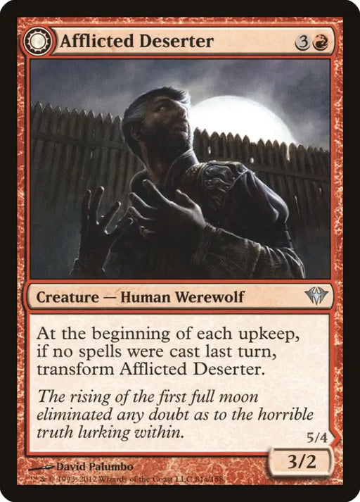 Afflicted Deserter // Werewolf Ransacker [Dark Ascension] - MTG Single