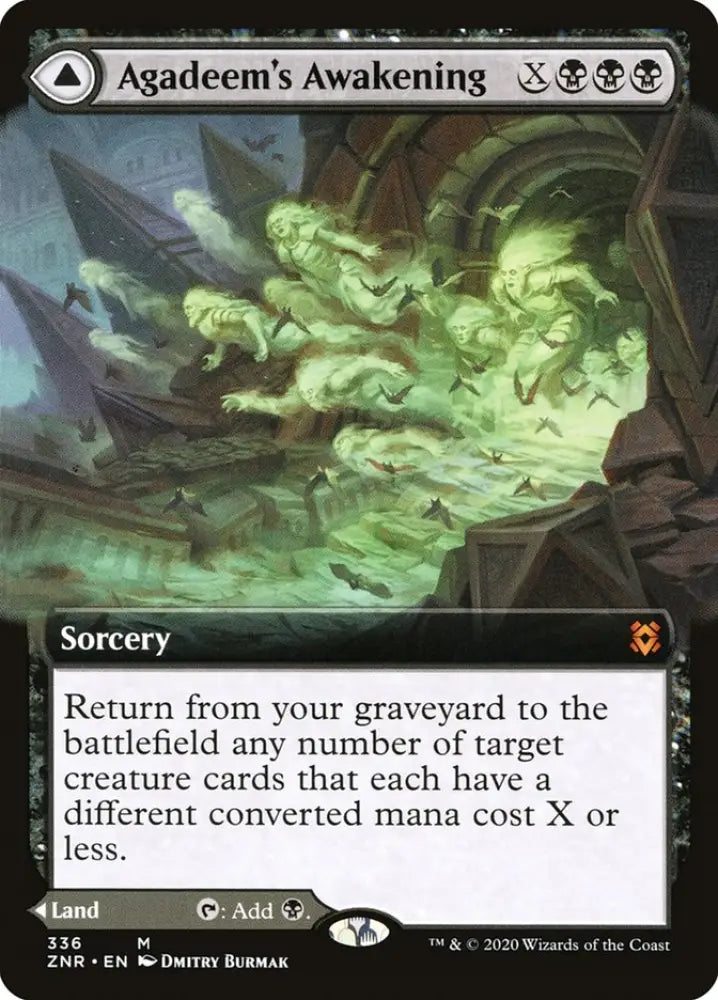 Agadeem’s Awakening // Agadeem the Undercrypt (Extended Art) [Zendikar Rising] - MTG Single