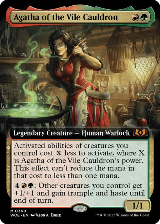 Agatha of the Vile Cauldron (Extended Art) [Wilds of Eldraine] - MTG Single