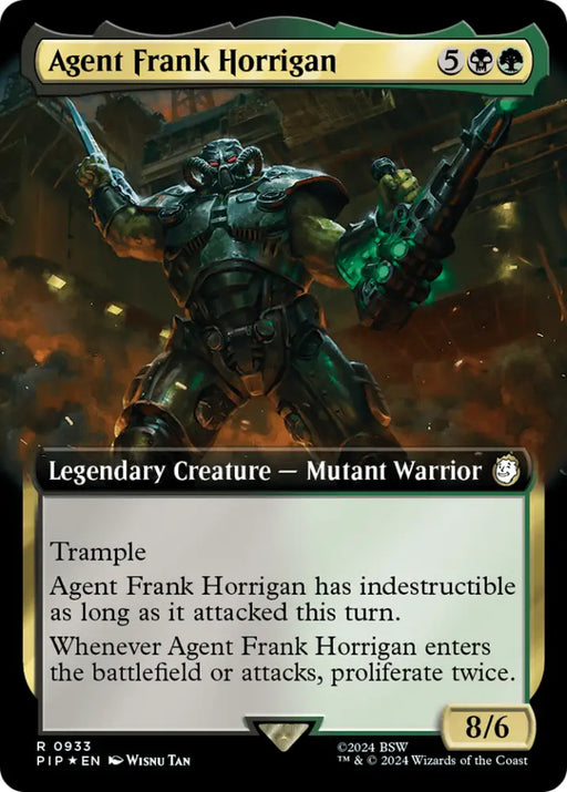 Agent Frank Horrigan (Extended Art) (Surge Foil) [Fallout] - MTG Single
