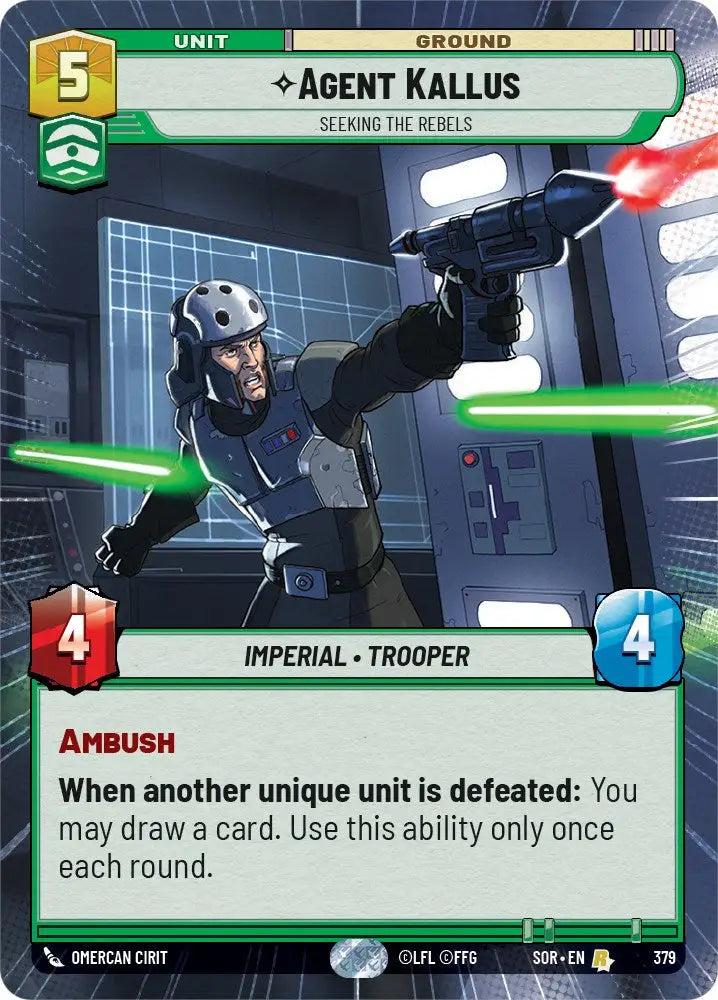 Agent Kallus - Seeking the Rebels (Hyperspace) (379) [Spark of Rebellion] - Star Wars: Unlimited Single