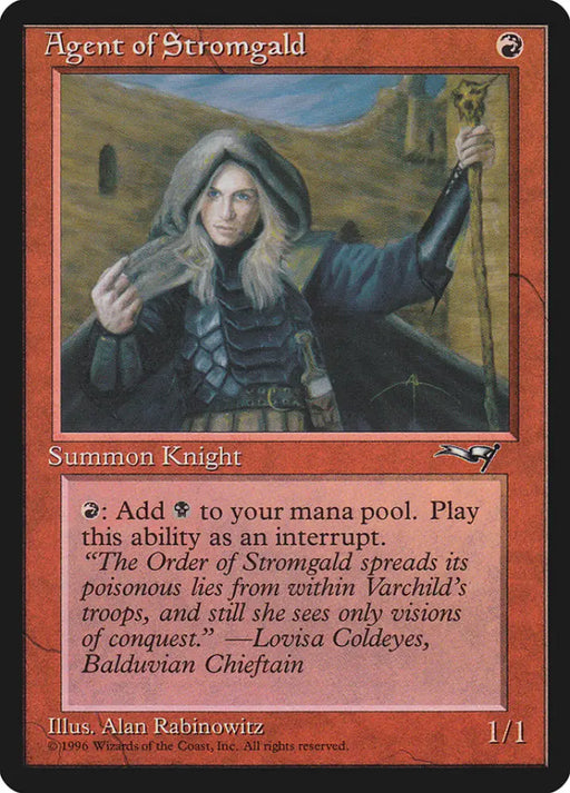 Agent of Stromgald (Holding Staff) [Alliances] - MTG Single