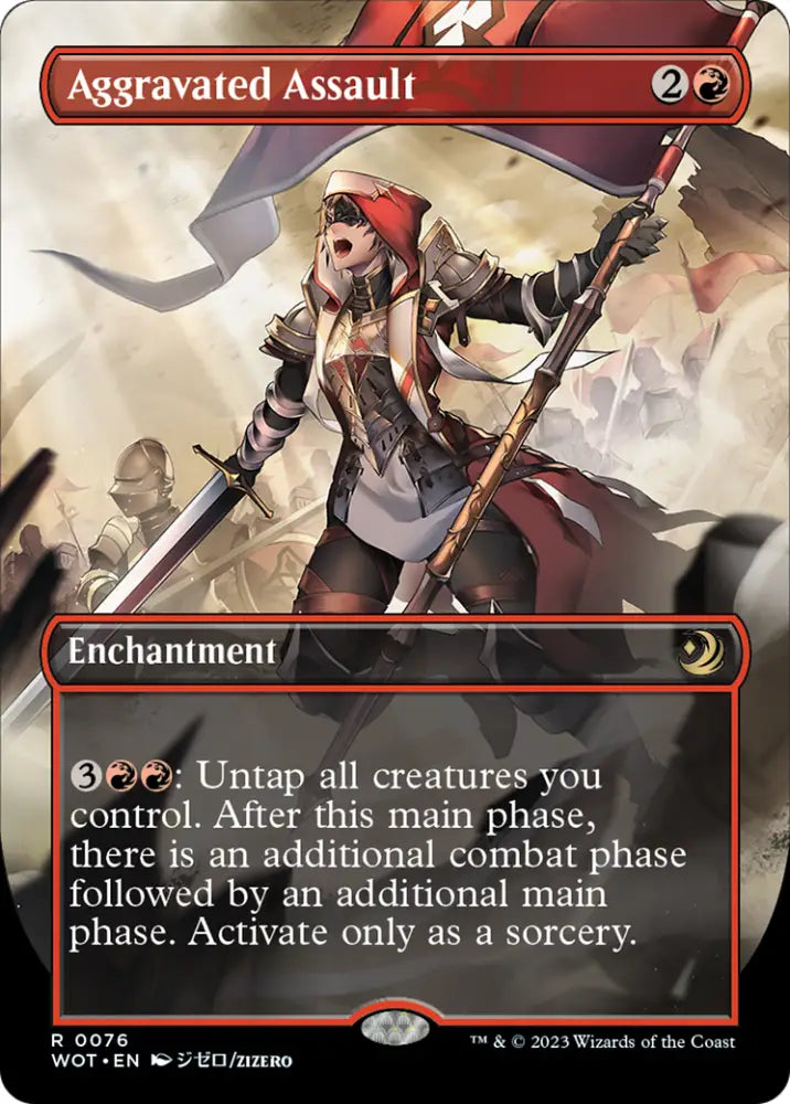 Aggravated Assault (Anime Borderless) [Wilds of Eldraine: Enchanting Tales] - MTG Single
