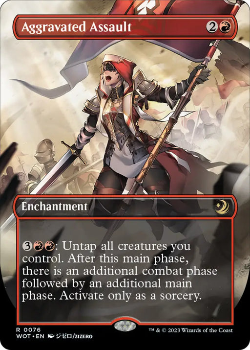 Aggravated Assault (Anime Borderless) [Wilds of Eldraine: Enchanting Tales] - MTG Single