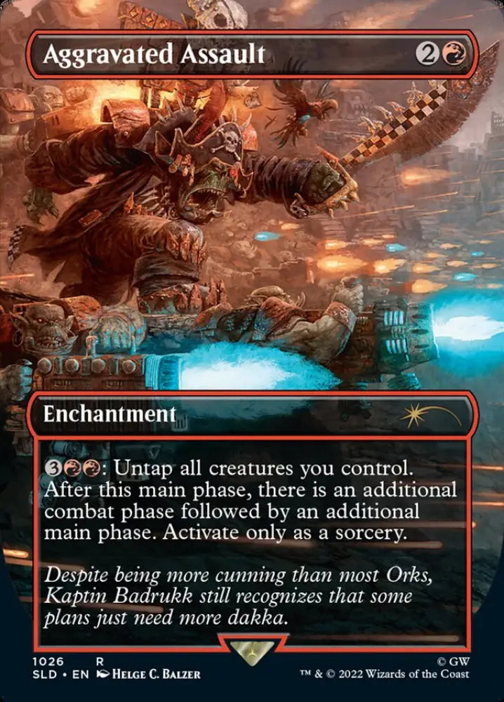 Aggravated Assault (Borderless) [Secret Lair Drop Series] - MTG Single