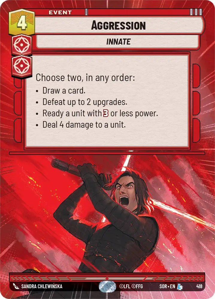 Aggression (Hyperspace) (418) [Spark of Rebellion] - Star Wars: Unlimited Single
