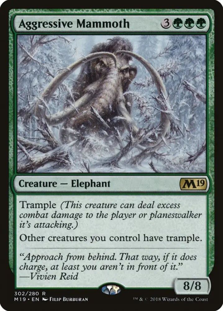 Aggressive Mammoth [Core Set 2019] - MTG Single