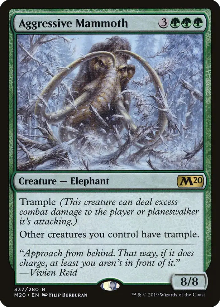 Aggressive Mammoth [Core Set 2020] - MTG Single
