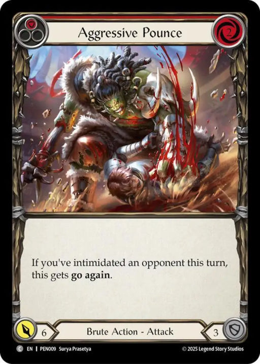 Aggressive Pounce (Red) (PEN009) [Compendium of Rathe]