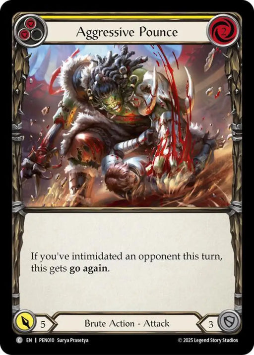 Aggressive Pounce (Yellow) (PEN010) [Compendium of Rathe]