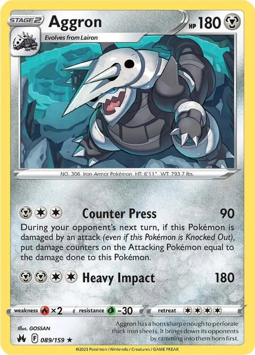 Aggron (089/159) [Sword & Shield: Crown Zenith] - Pokemon Single