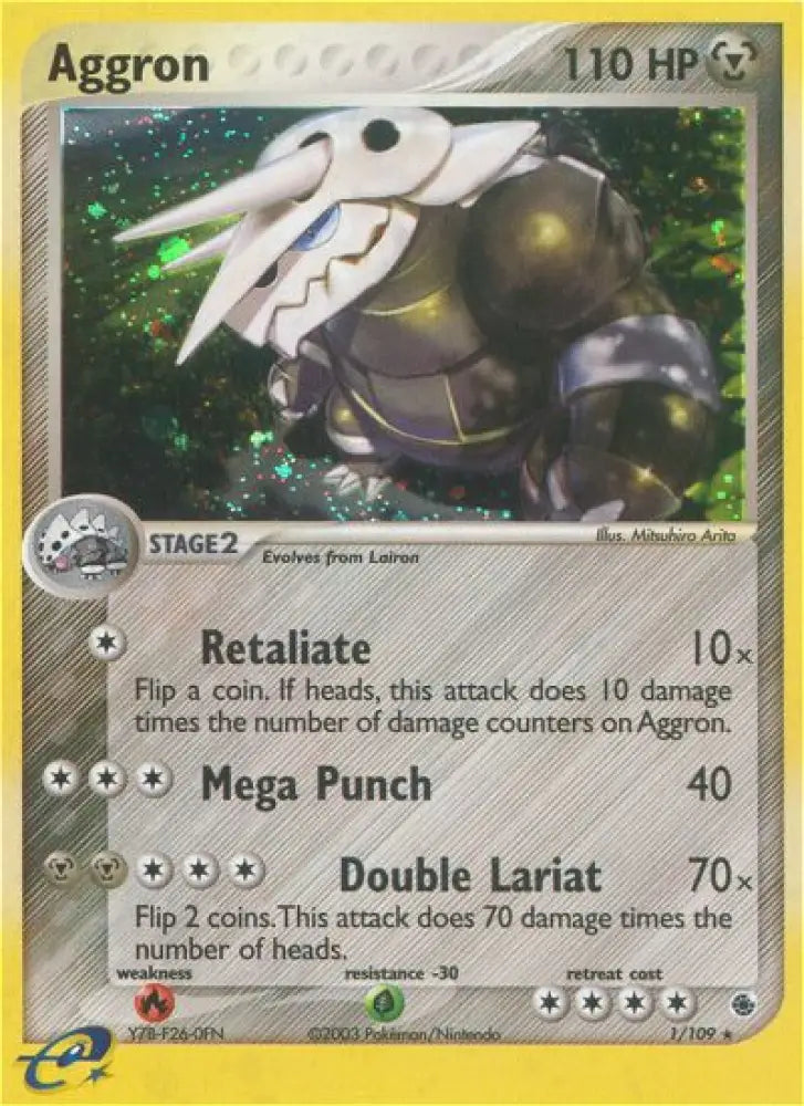 Aggron (1/109) [EX: Ruby & Sapphire] - Pokemon Single
