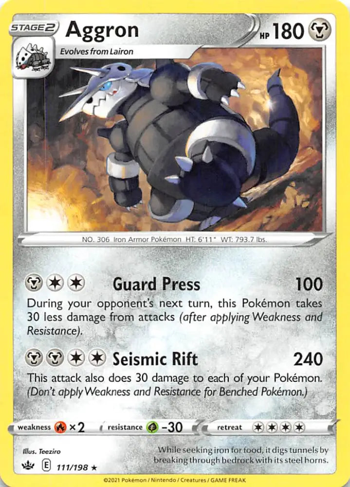 Aggron (111/198) [Sword & Shield: Chilling Reign] - Pokemon Single
