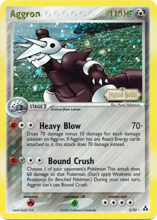 Aggron (2/92) (Stamped) [EX: Legend Maker] - Pokemon Single