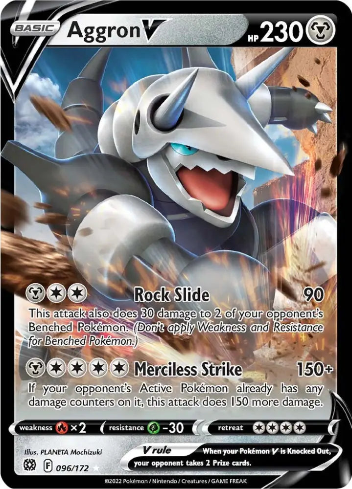 Aggron V (096/172) [Sword & Shield: Brilliant Stars] - Pokemon Single