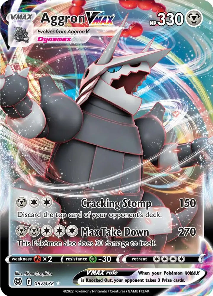 Aggron VMAX (097/172) [Sword & Shield: Brilliant Stars] - Pokemon Single