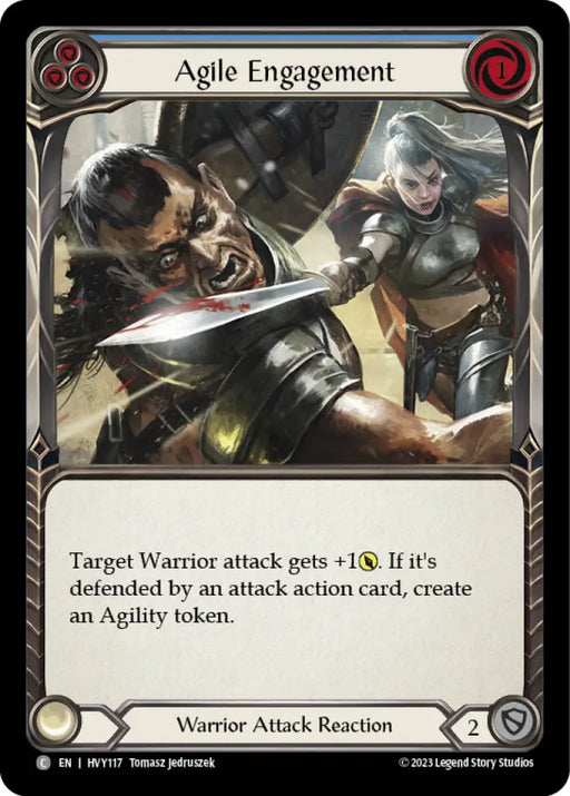 Agile Engagement (Blue) [Heavy Hitters] Rainbow Foil - Flesh And Blood Single