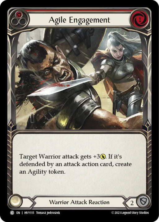 Agile Engagement (Red) [Heavy Hitters] Rainbow Foil - Flesh And Blood Single