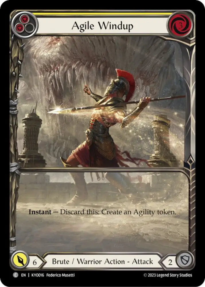 Agile Windup (Yellow) [Heavy Hitters] (Kayo Blitz Deck) - Flesh And Blood Single