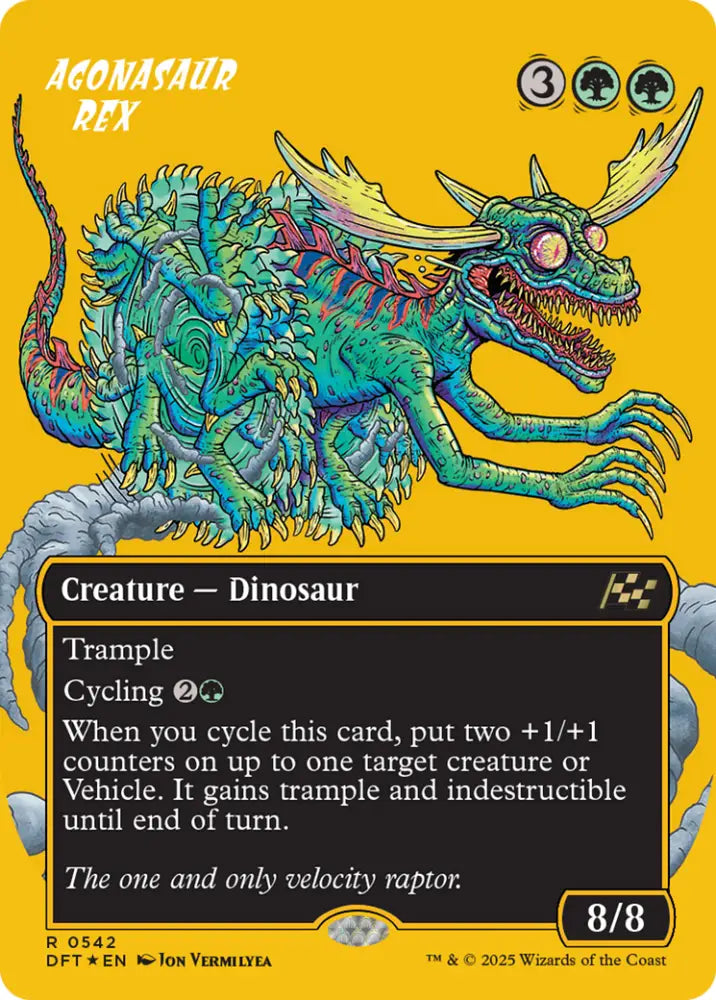 Agonasaur Rex (Borderless) (First-Place Foil) [Aetherdrift] - MTG Single