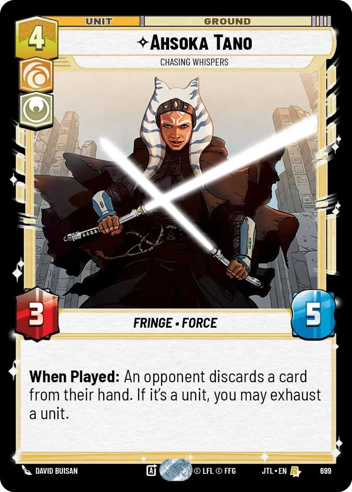 Ahsoka Tano - Chasing Whispers (Foil) (699) [Jump to Lightspeed] - Star Wars: Unlimited Single