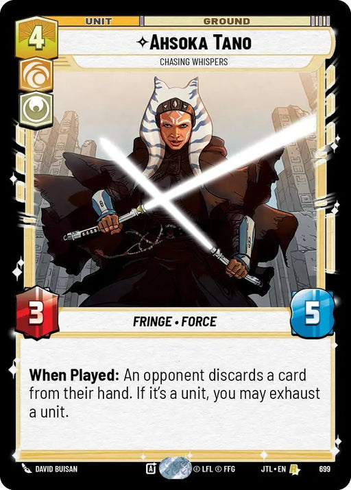 Ahsoka Tano - Chasing Whispers (Foil) (699) [Jump to Lightspeed] - Star Wars: Unlimited Single