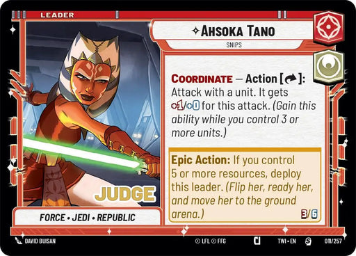 Ahsoka Tano - Snips (011/257) [Judge Promos] - Star Wars: Unlimited Single