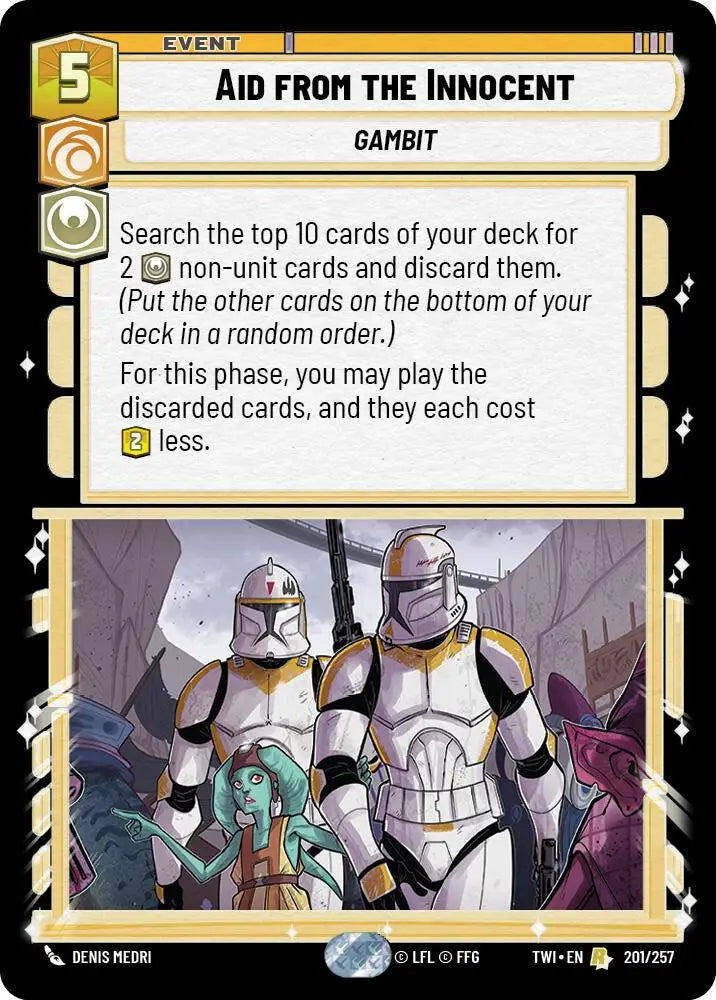 Aid from the Innocent (201/257) [Twilight of the Republic] - Star Wars: Unlimited Single