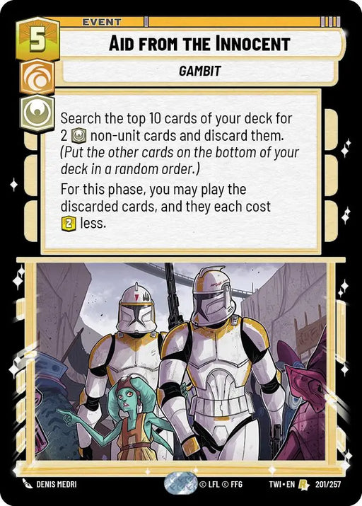 Aid from the Innocent (201/257) [Twilight of the Republic] - Star Wars: Unlimited Single