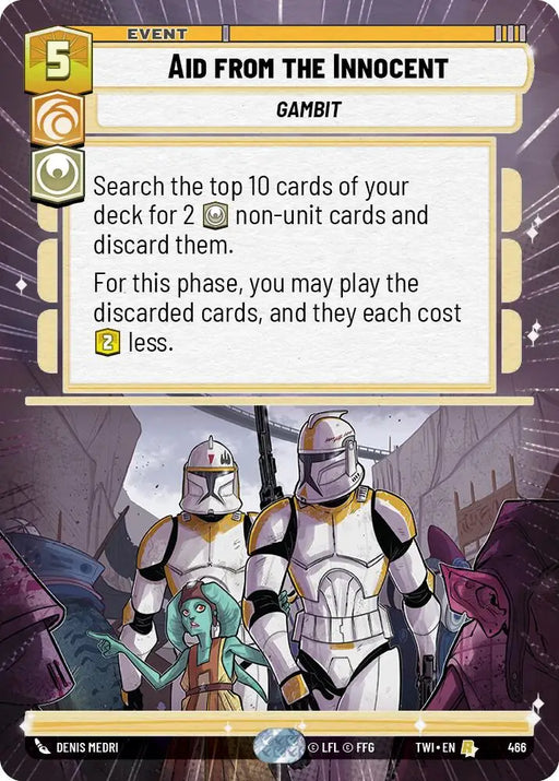 Aid from the Innocent (Hyperspace) (466) [Twilight of the Republic] - Star Wars: Unlimited Single
