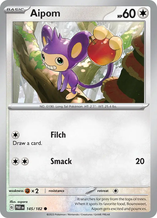 Aipom (145/182) [Scarlet & Violet: Paradox Rift] - Pokemon Single