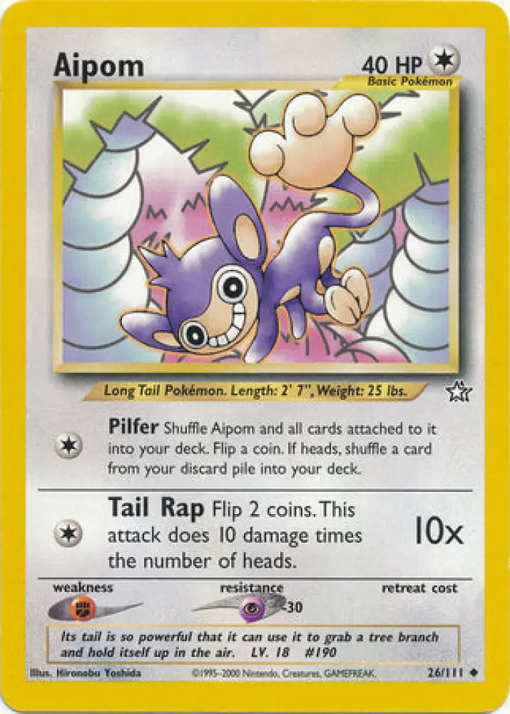 Aipom (26/111) [Neo Genesis Unlimited] - Pokemon Single