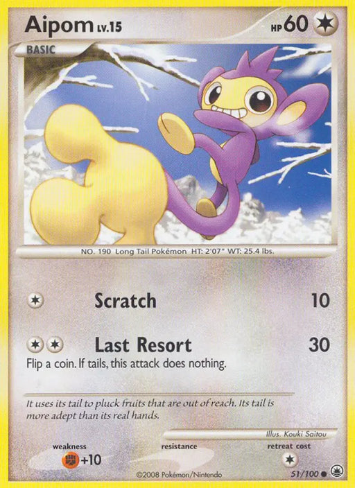Aipom (51/100) [Diamond & Pearl: Majestic Dawn] - Pokemon Single
