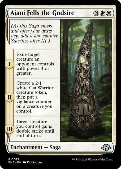 Ajani Fells the Godsire [Modern Horizons 3] - MTG Single