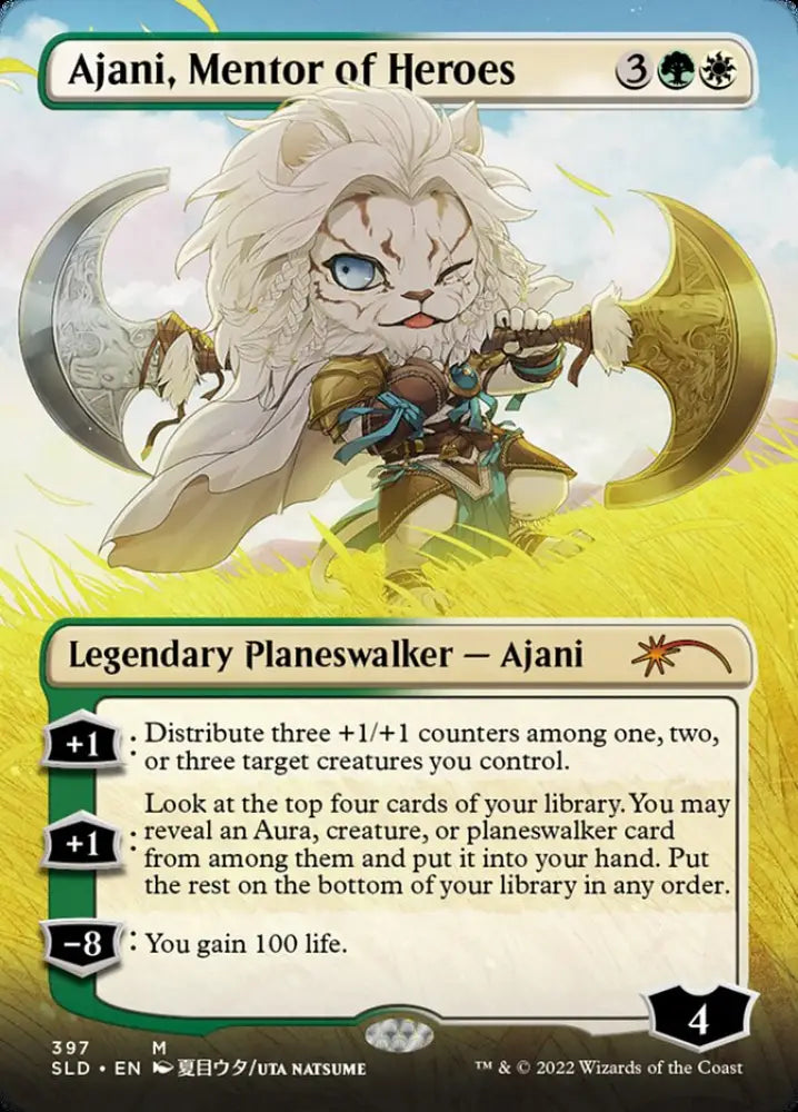 Ajani Mentor of Heroes (Borderless) [Secret Lair Drop Series] - MTG Single