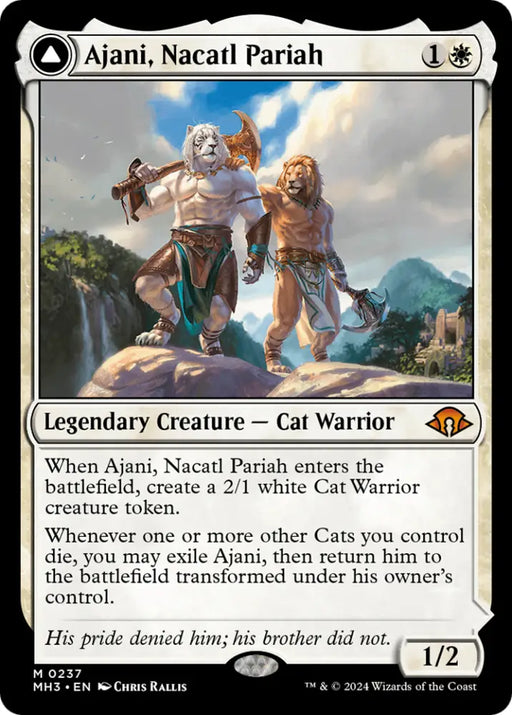 Ajani Nacatl Pariah // Ajani Nacatl Avenger [Modern Horizons 3] - MTG Single