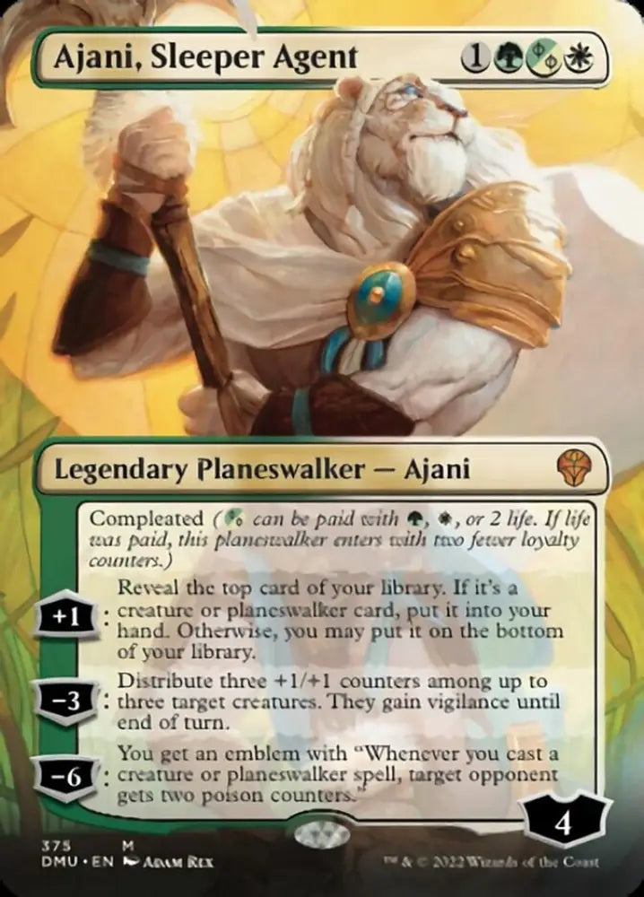 Ajani Sleeper Agent (Borderless) (375) [Dominaria United] - MTG Single