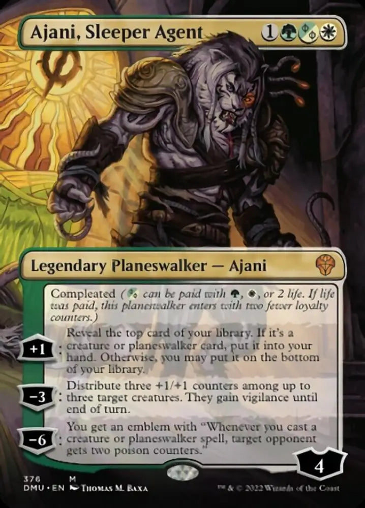 Ajani Sleeper Agent (Borderless) (376) [Dominaria United] - MTG Single
