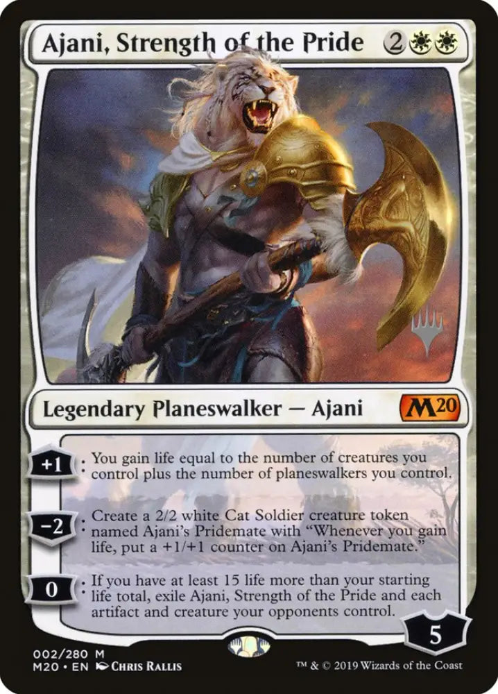 Ajani Strength of the Pride (Promo Pack) [Core Set 2020 Promos] - MTG Single