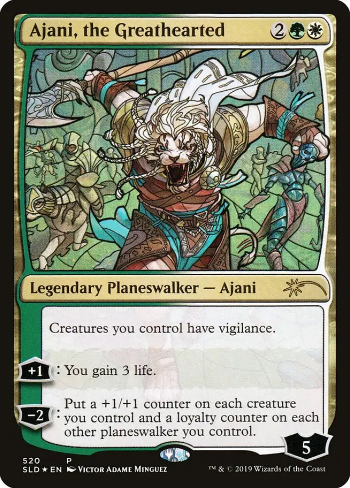 Ajani the Greathearted (Stained Glass) [Secret Lair Drop Promos] - MTG Single