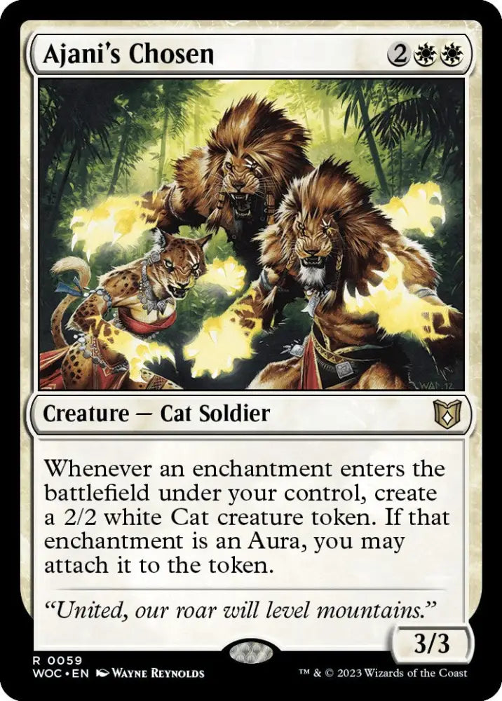 Ajani’s Chosen [Wilds of Eldraine Commander] - MTG Single