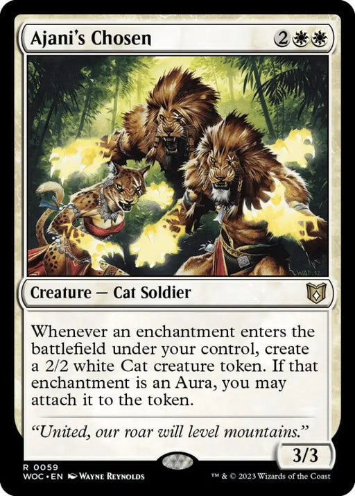 Ajani’s Chosen [Wilds of Eldraine Commander] - MTG Single