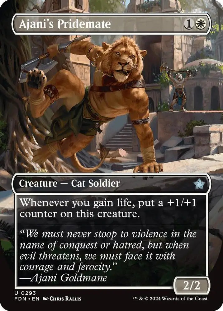 Ajani's Pridemate (Borderless) (293) [Foundations]
