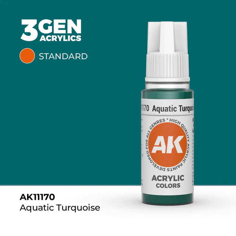 AK Interactive: 3G Acrylic Aquatic Turquoise 17ml - AK Interactive