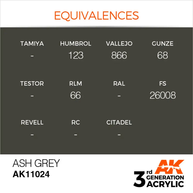 AK Interactive: 3G Acrylic Ash Grey 17ml - AK Interactive
