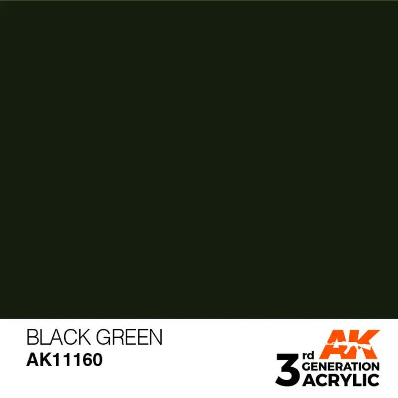 AK Interactive: 3G Acrylic Black Green 17ml - AK Interactive