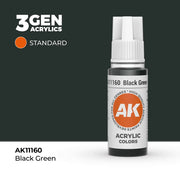 AK Interactive: 3G Acrylic Black Green 17ml - AK Interactive