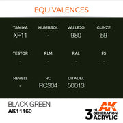AK Interactive: 3G Acrylic Black Green 17ml - AK Interactive